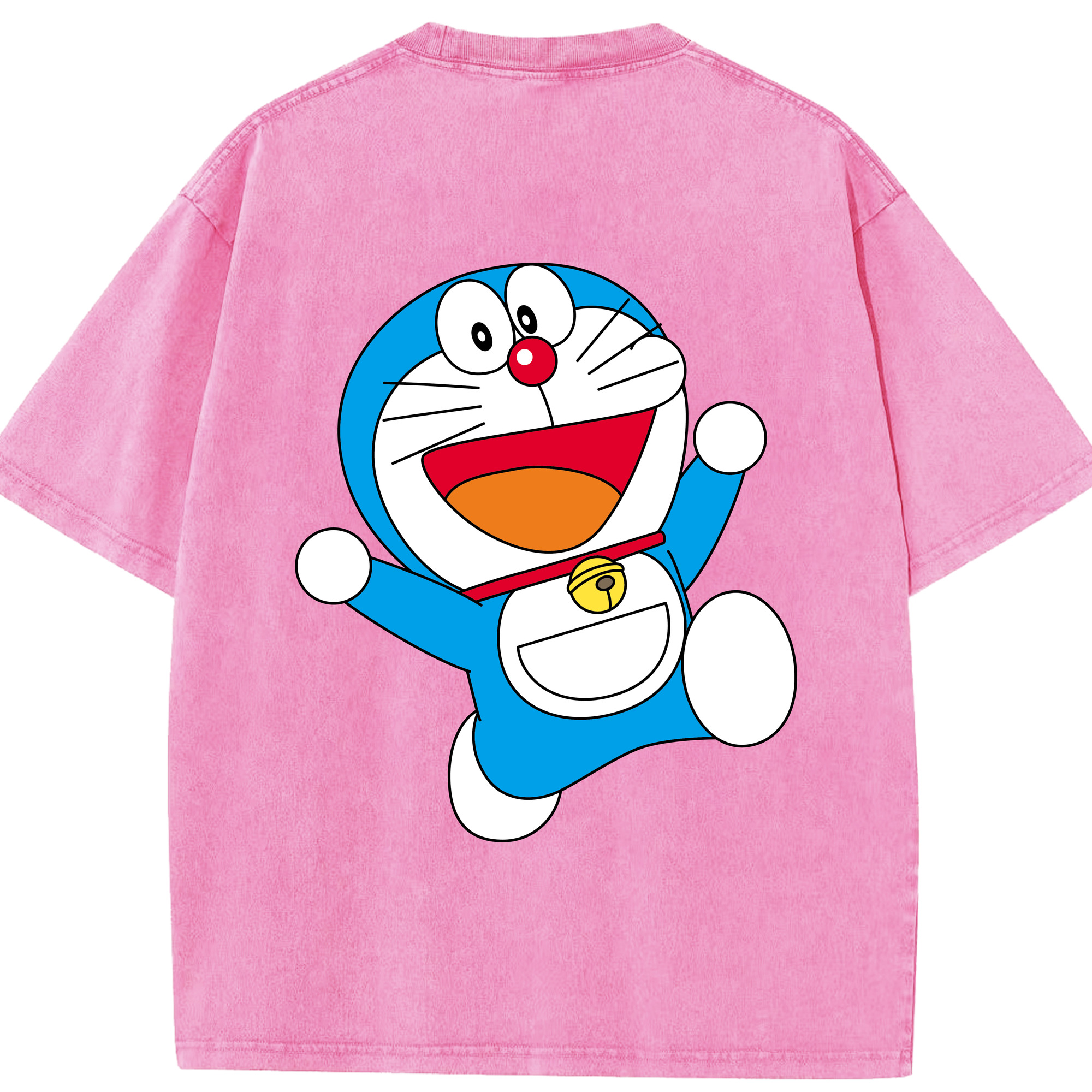 （画像用） ドラえもん Doraemon 綿100% ヴィンテージ風 半袖Tシャツ（背面プリント）